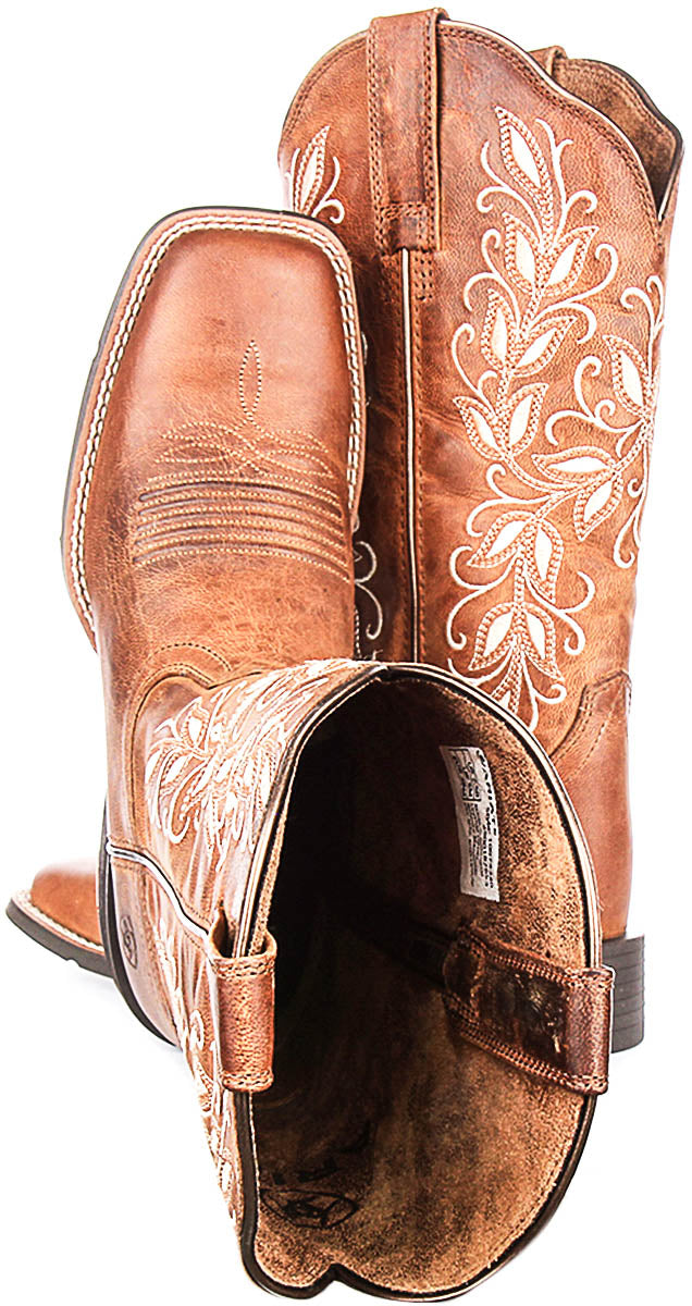 Ariat Round Up Holly In Brown Beige For Women