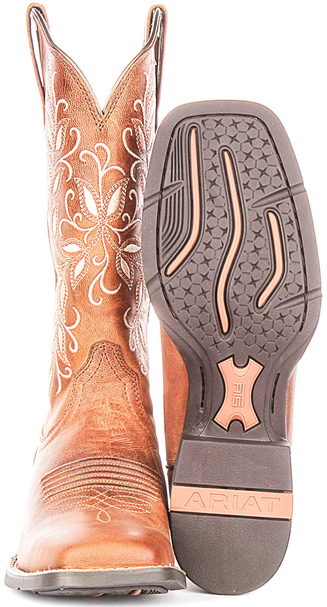 Ariat Round Up Holly In Brown Beige For Women