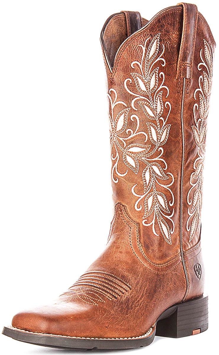 Ariat Round Up Holly In Brown Beige For Women