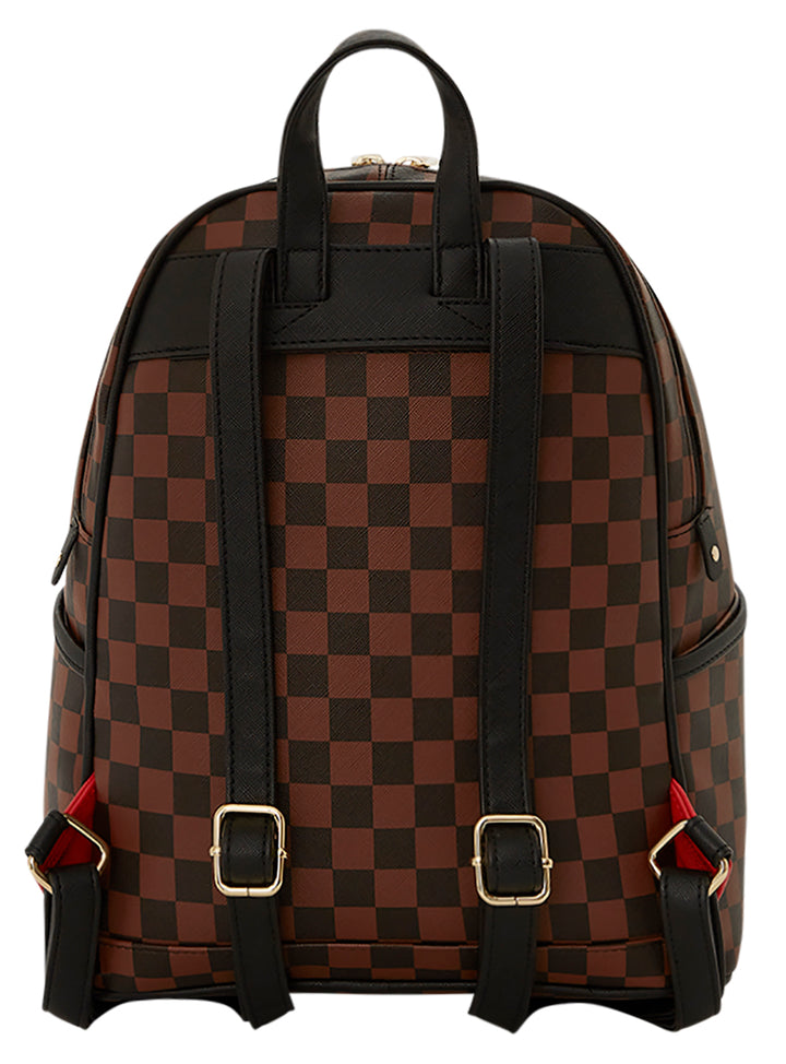 Sprayground Sharks In Paris Lenticular Backpack In Brown Check