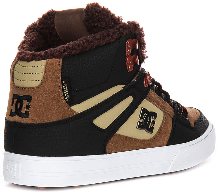 Dc Shoes Pure High Winter In Brown Black For Men