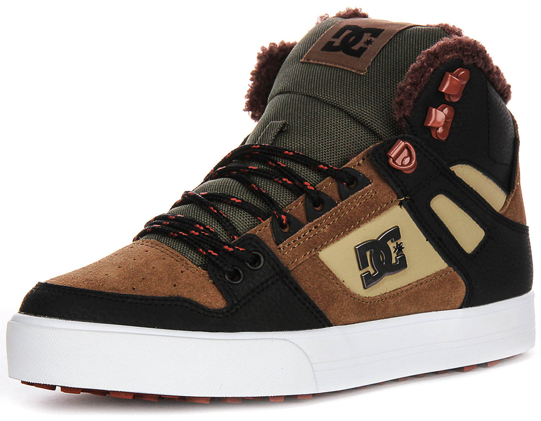 Dc Shoes Pure High Winter In Brown Black For Men