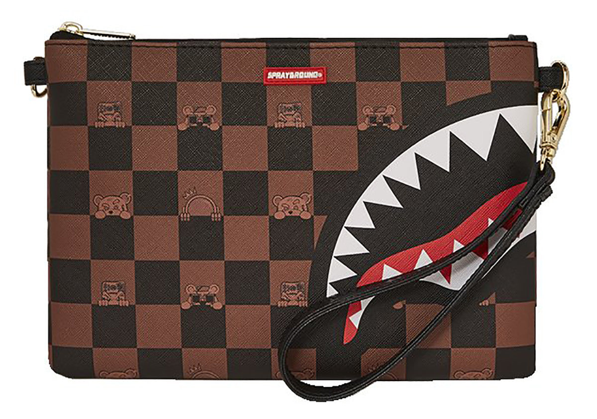 Sprayground Peeking Character Check Pochette | Check Print
