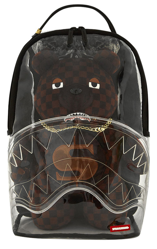Sprayground Clear Backpack Shark in Paris Bear