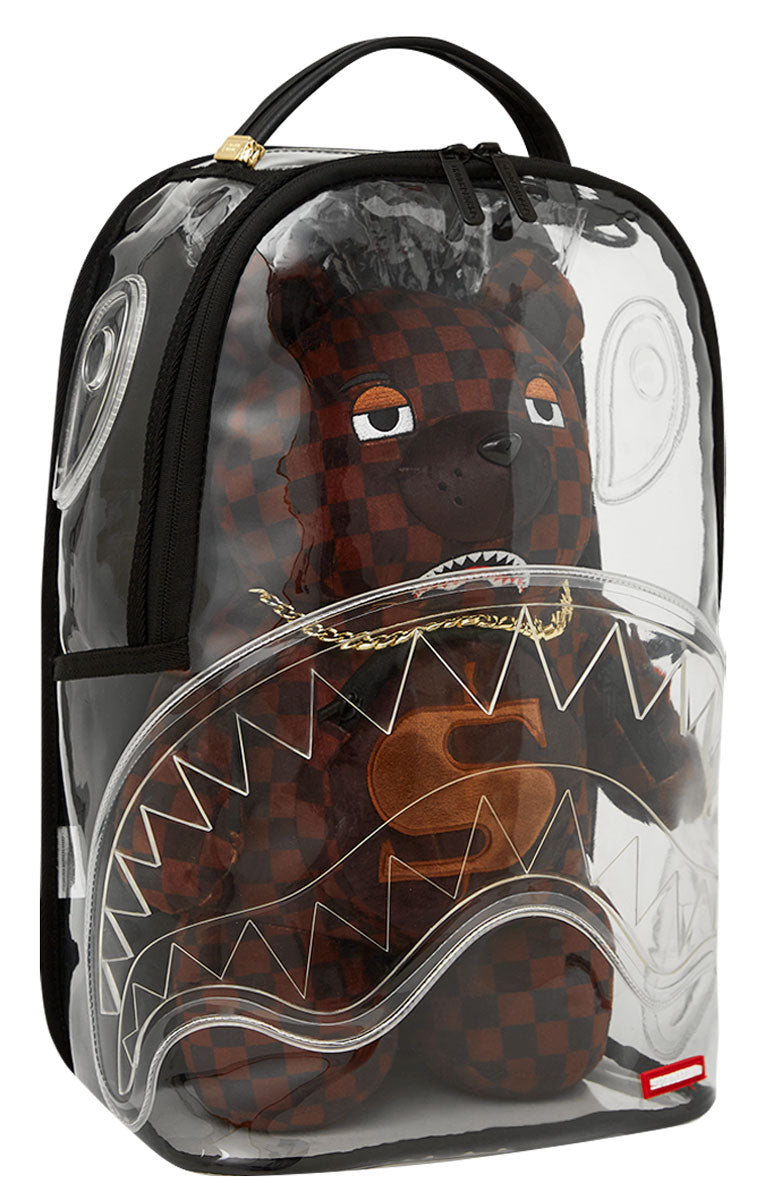 Sprayground Clear Backpack Shark in Paris Bear