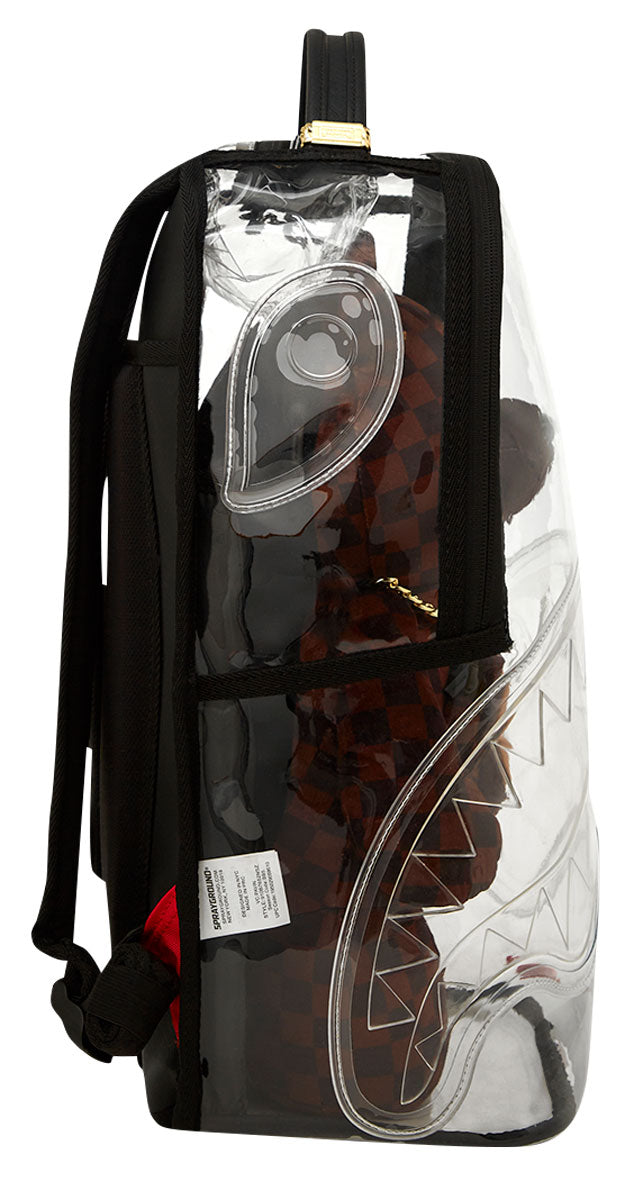 Sprayground Clear Backpack Shark in Paris Bear