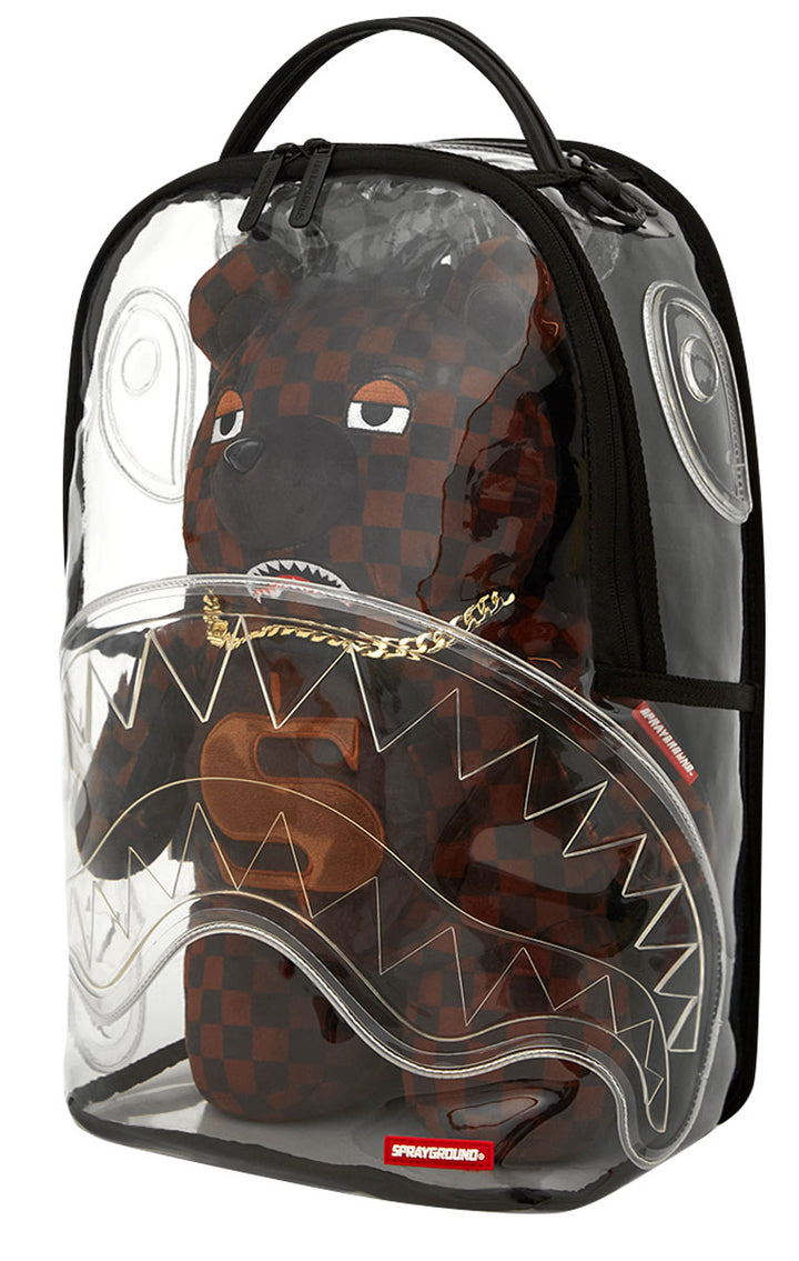 Sprayground Clear Backpack Shark in Paris Bear
