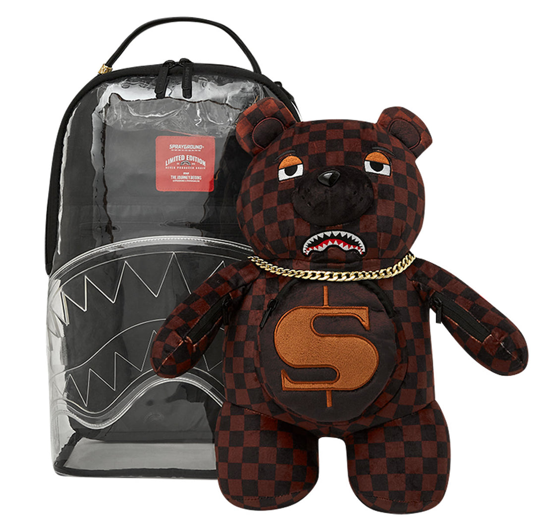 Sprayground Clear Backpack Shark in Paris Bear
