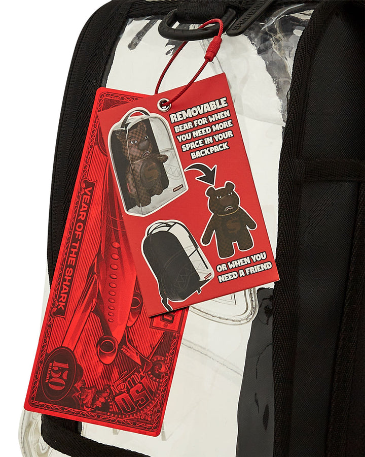 Sprayground Clear Backpack Shark in Paris Bear