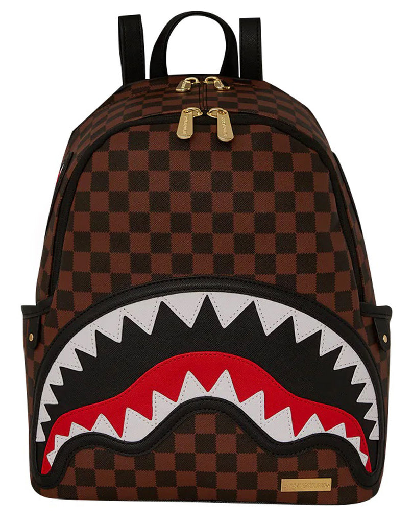 sprayground 完売品　7枚目購入履歴あり Sprayground Sawtooth Sharks In Paris Savage Brown Check Backpack