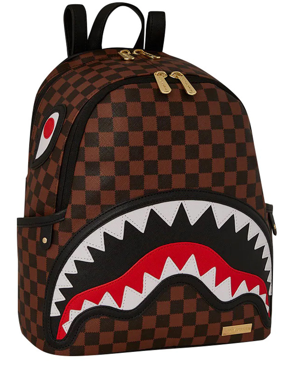 Sprayground Sawtooth Sharks In Paris Savage In Brown Check