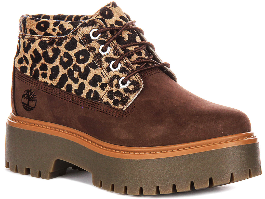 Timberland A43RR Stone Street Nellie In Brown Leopard For Women