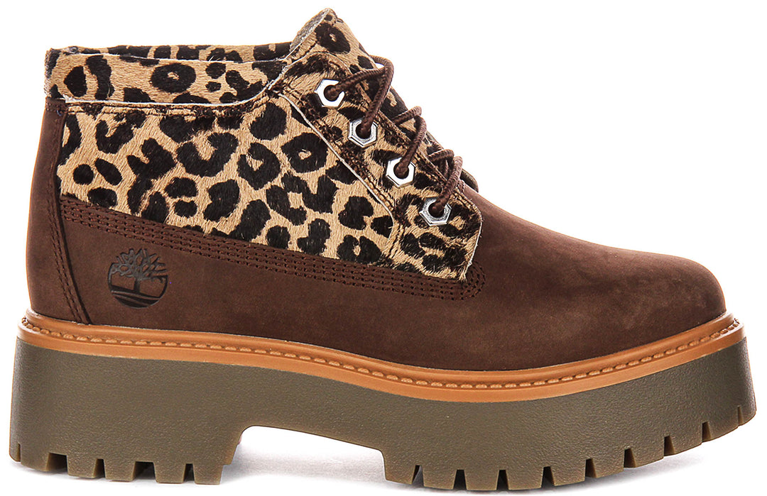 Timberland A43RR Stone Street Nellie In Brown Leopard For Women