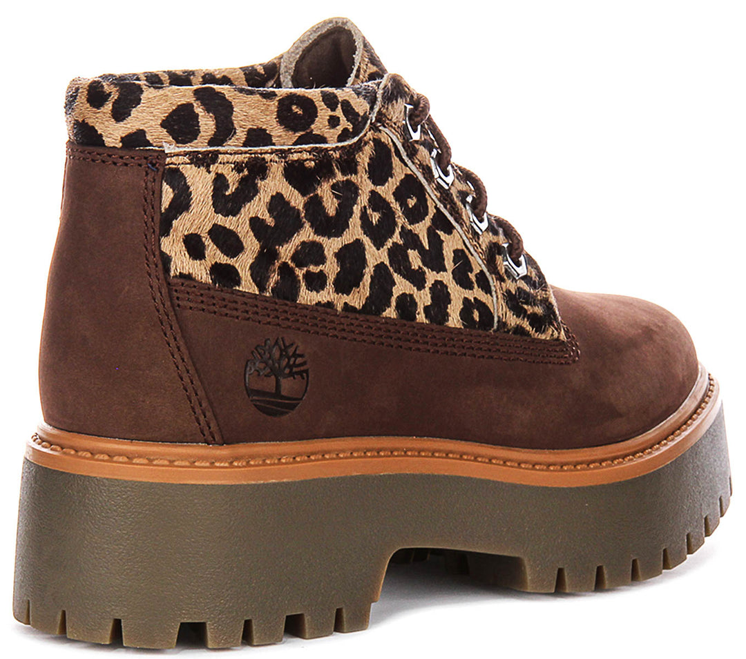 Timberland A43RR Stone Street Nellie In Brown Leopard For Women