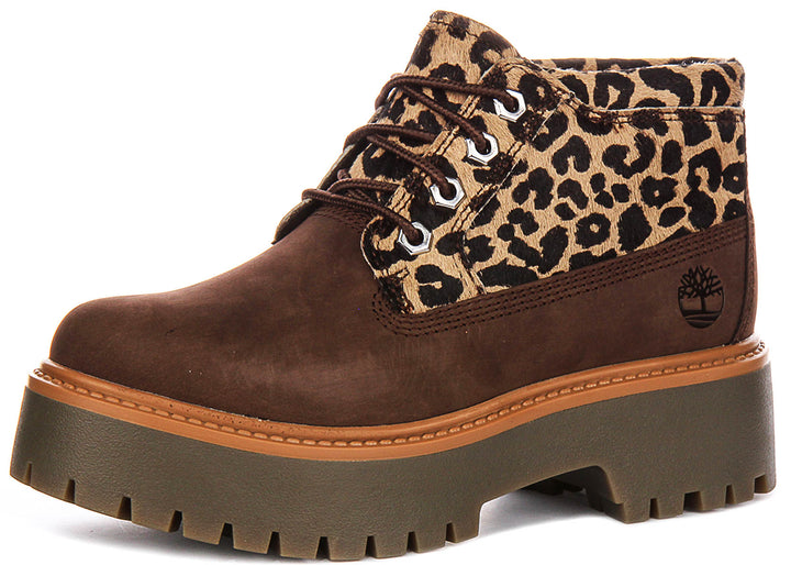 Timberland A43RR Stone Street Nellie In Brown Leopard For Women