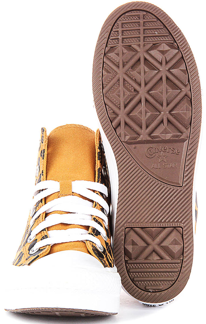 Converse A16551C In Brown Leopard Print For Junior