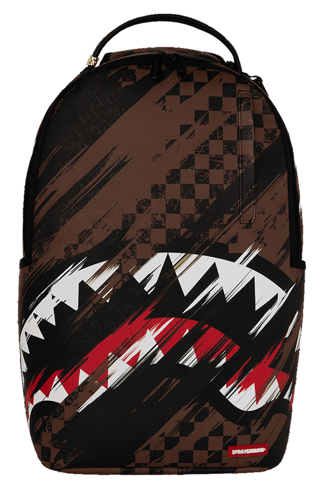 Sprayground Smeared Grunge Backpack In Brown Black