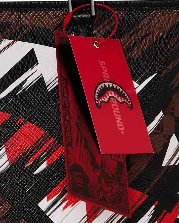 Sprayground Sharks In Paris Night Drift Tote In Brown Black