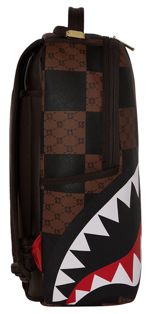 Sprayground Enlarged Check Paris Backpack In Brown Black