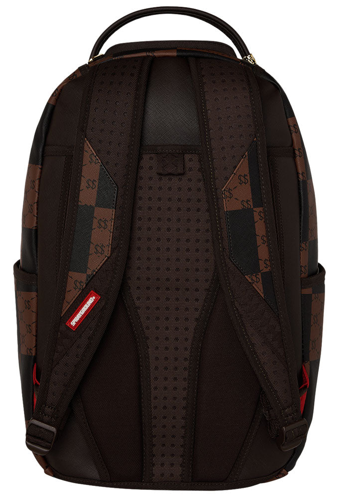 Sprayground Enlarged Check Paris Backpack In Brown Black