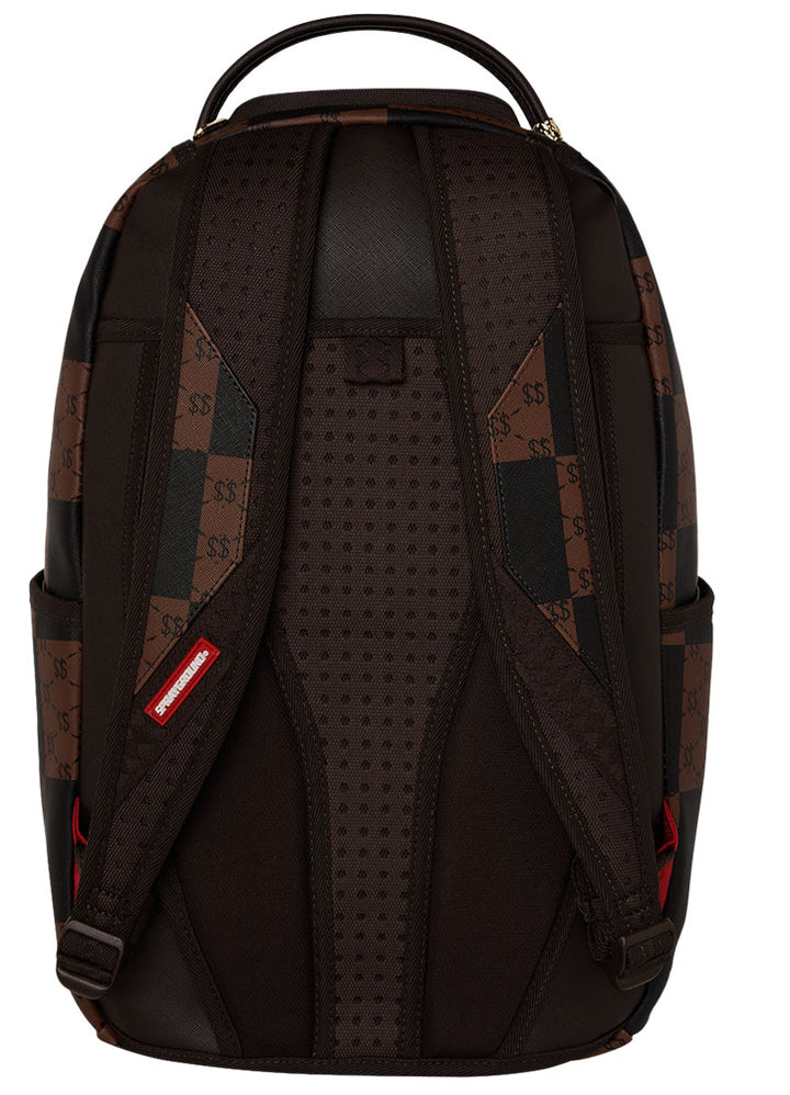 Sprayground Enlarged Check Paris Backpack In Brown Black
