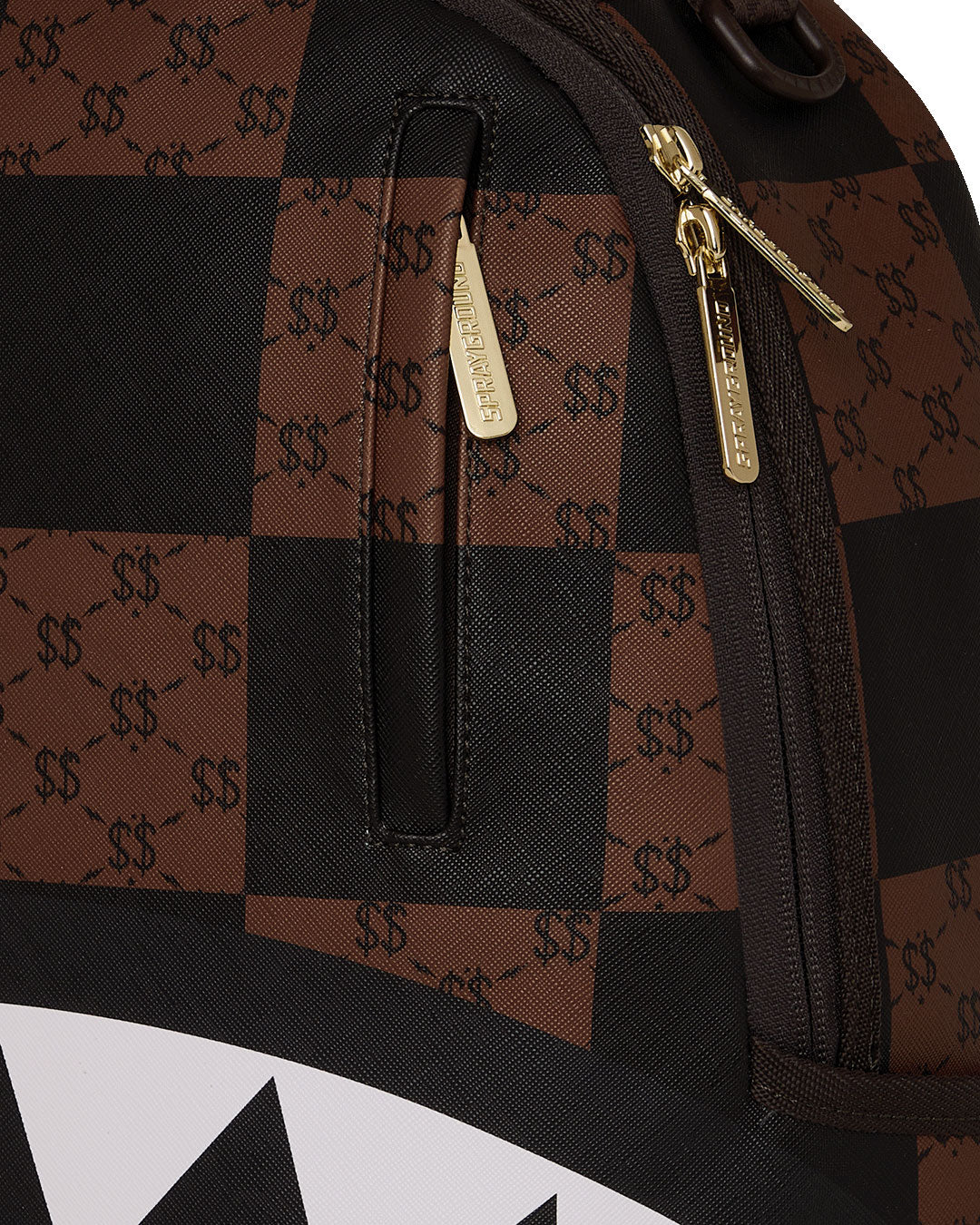Sprayground Enlarged Check Paris Backpack In Brown Black