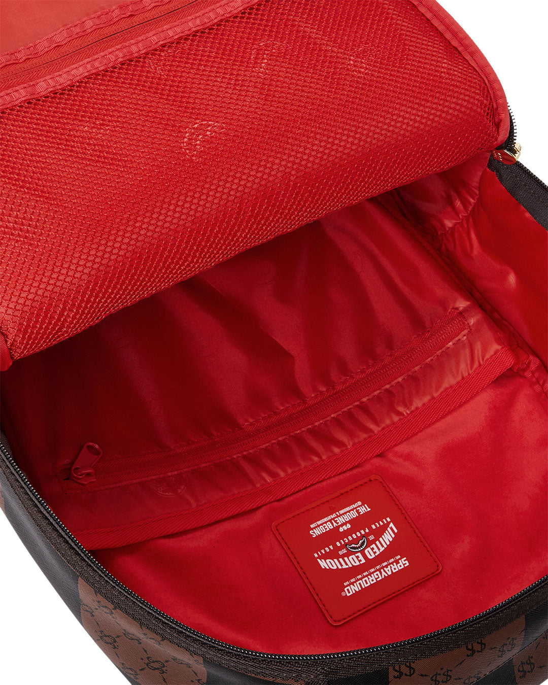 Sprayground Enlarged Check Paris Backpack In Brown Black