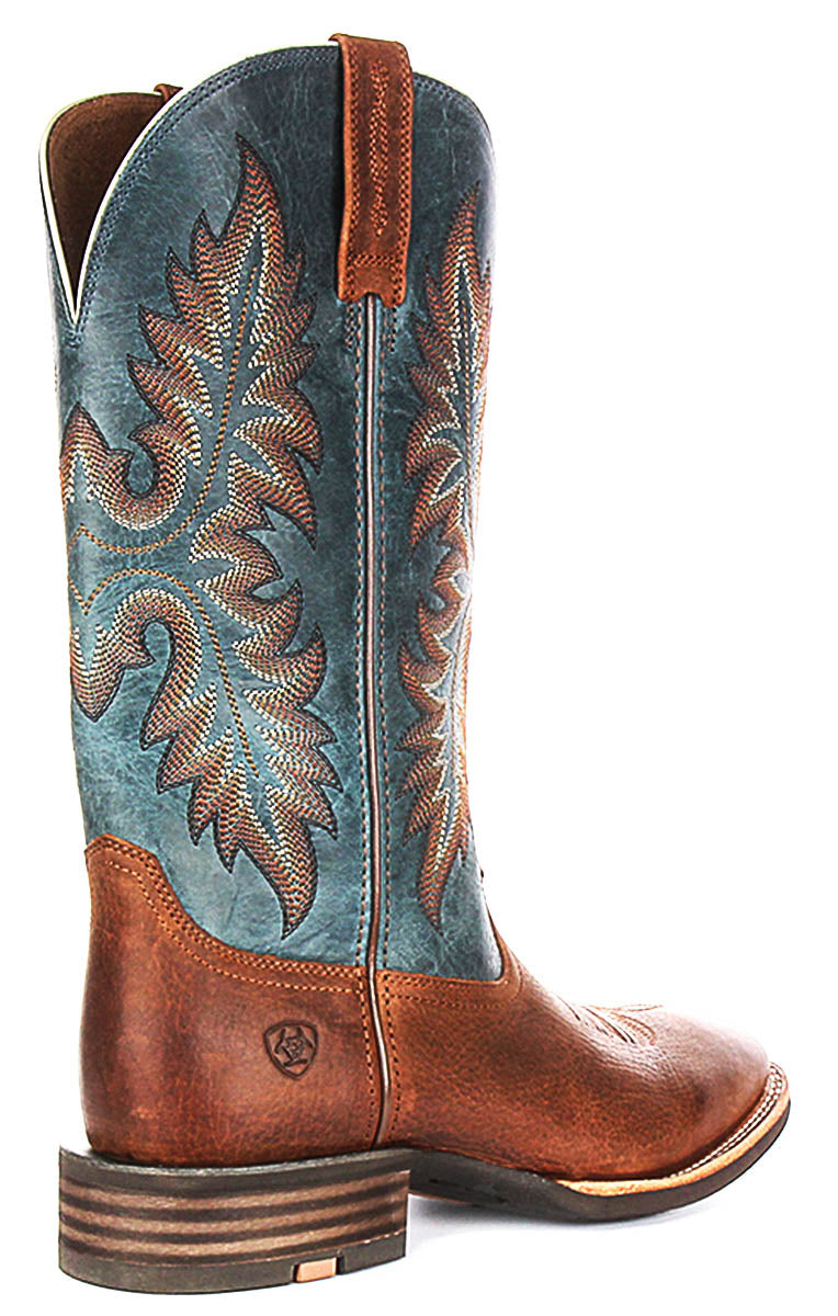 Ariat Hudson Wicker In Brown Blue For Men Waterproof Western