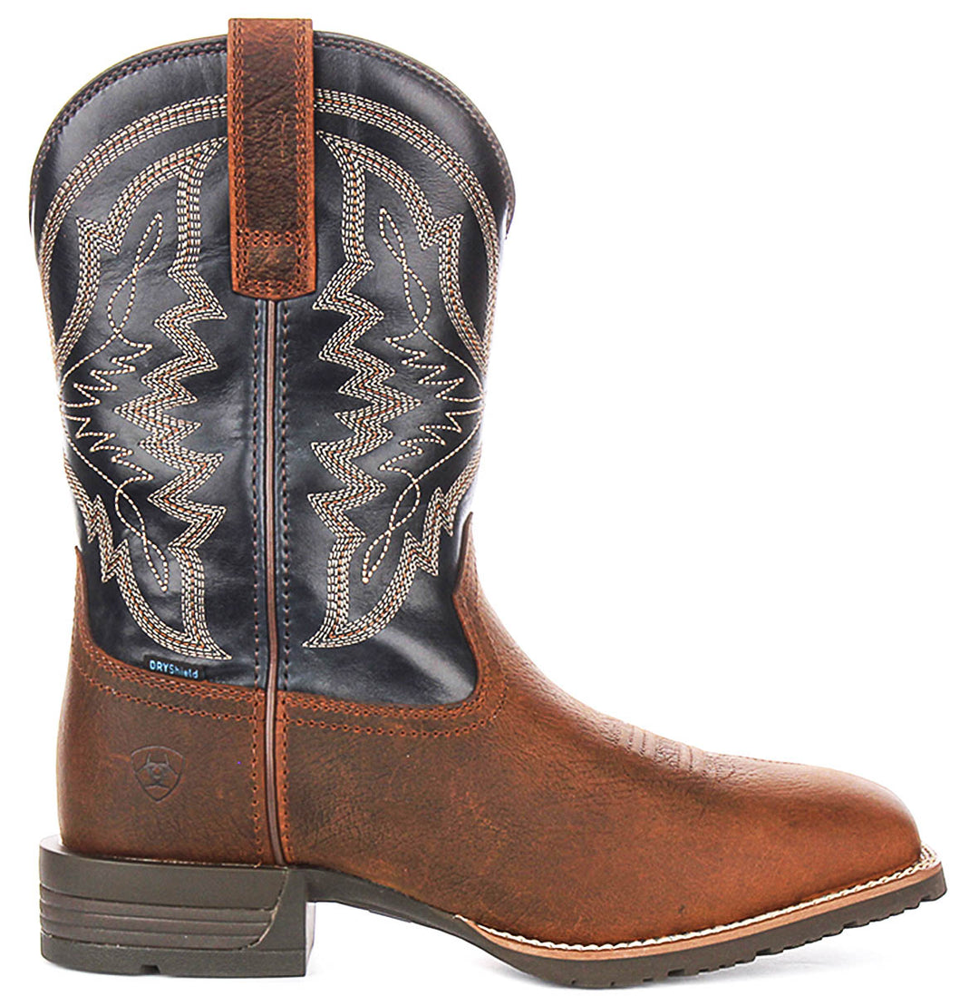 Ariat Hybrid Ranchwork In Brown Blue For Men