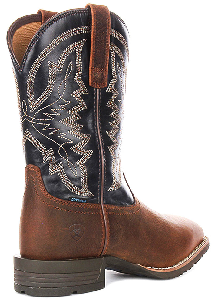Ariat Hybrid Ranchwork In Brown Blue For Men