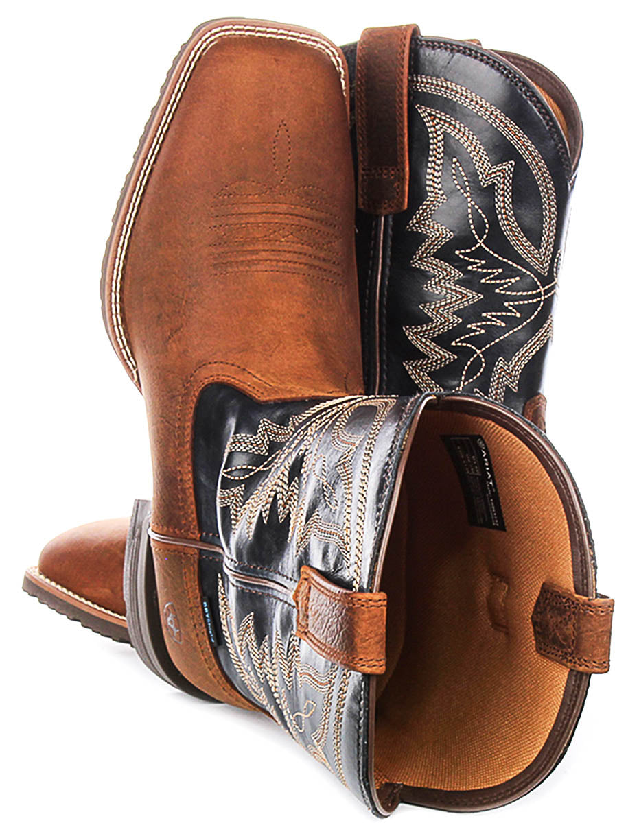 Ariat Hybrid Ranchwork In Brown Blue For Men