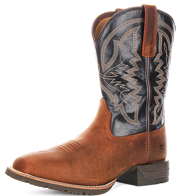 Ariat Hybrid Ranchwork In Brown Blue For Men
