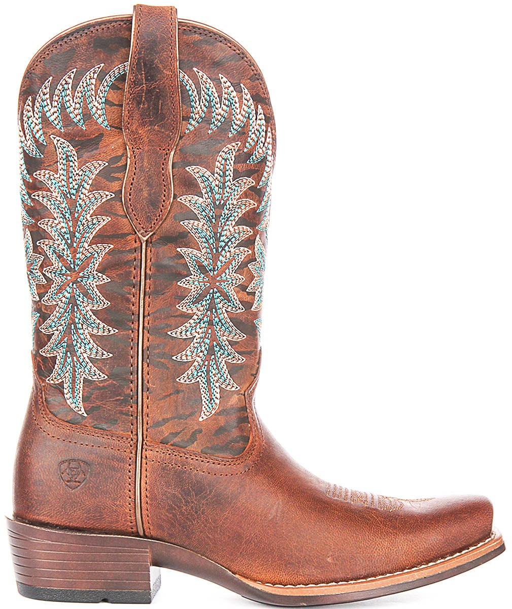 Ariat Beaumont L Toe In Brown Blue For Women