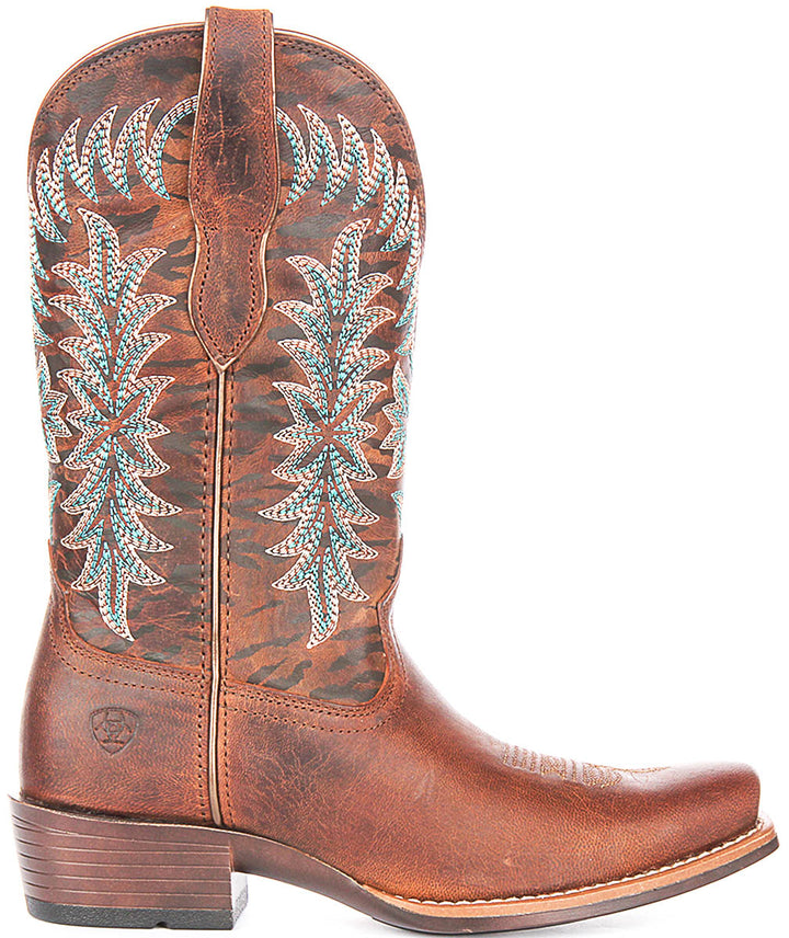 Ariat Beaumont L Toe In Brown Blue For Women