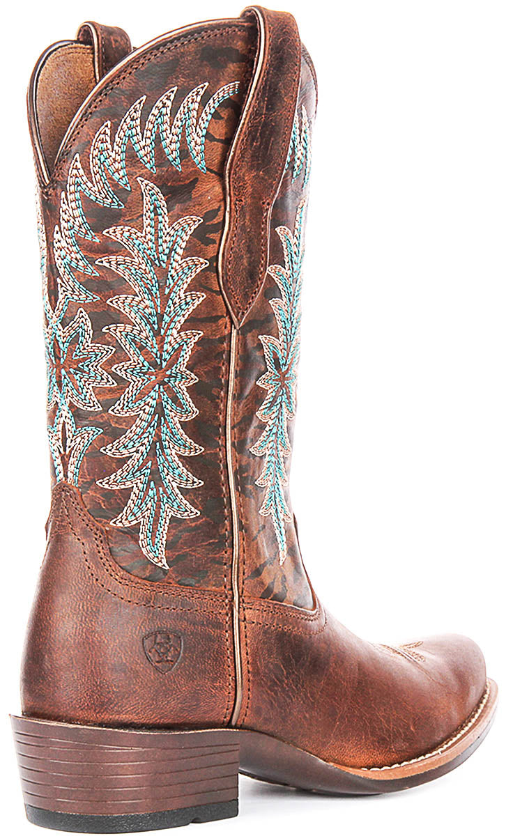 Ariat Beaumont L Toe In Brown Blue For Women