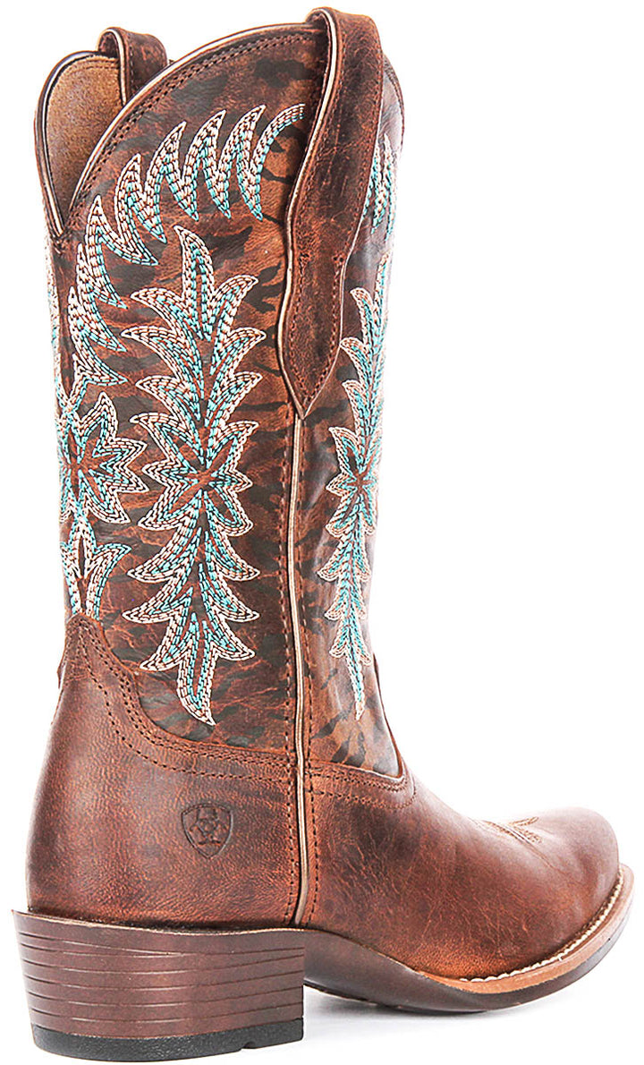 Ariat Beaumont L Toe In Brown Blue For Women