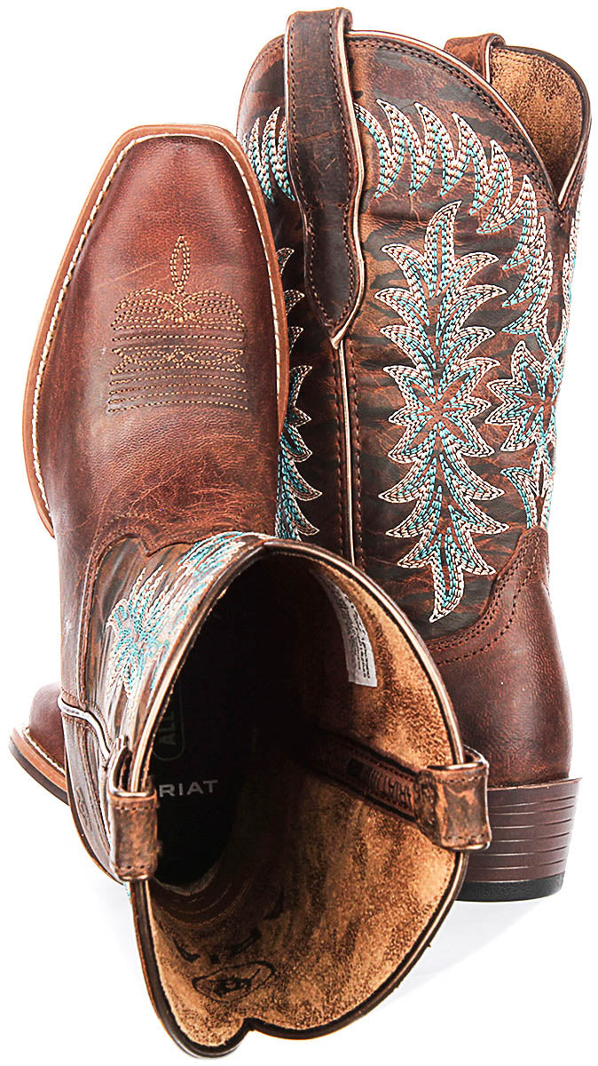 Ariat Beaumont L Toe In Brown Blue For Women