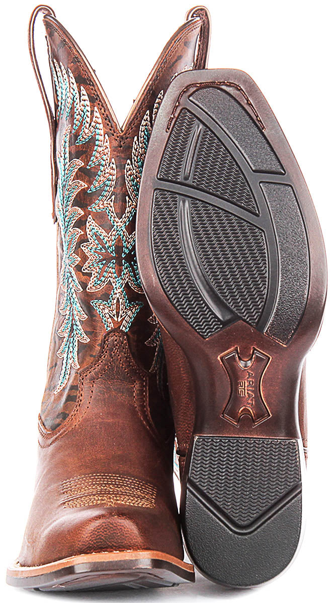 Ariat Beaumont L Toe In Brown Blue For Women