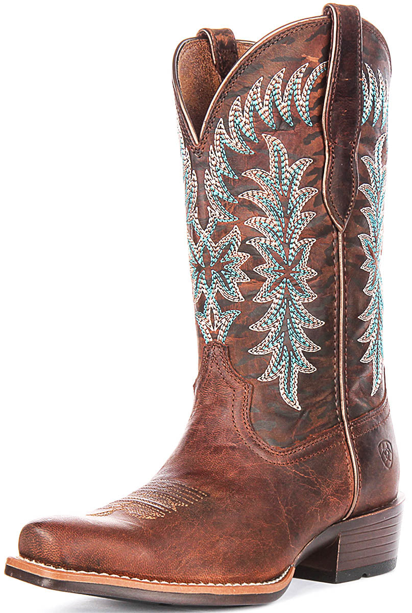 Ariat Beaumont L Toe In Brown Blue For Women