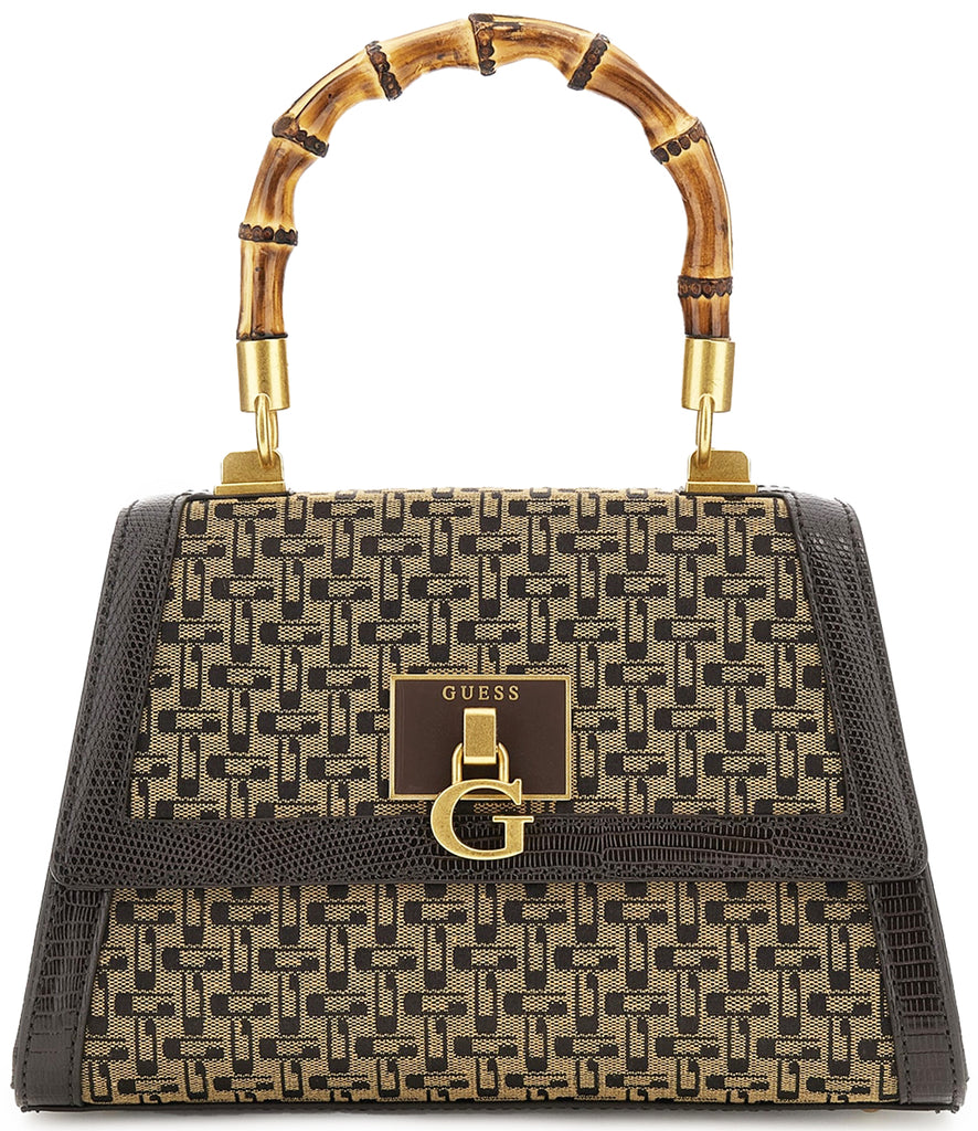 Guess Stephi Bambusgriff in Braun für Damen | Tragetasche – 4feetshoes