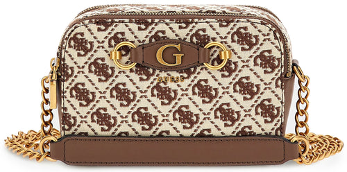 Guess Izzy Camera Utility Bag In Brown Multi For Women