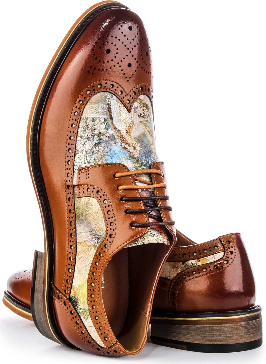 Justinreess England Ross Vintage Art Leather Brogues