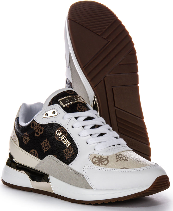 Guess Moxea10 Sneaker In Brown Multi For Women