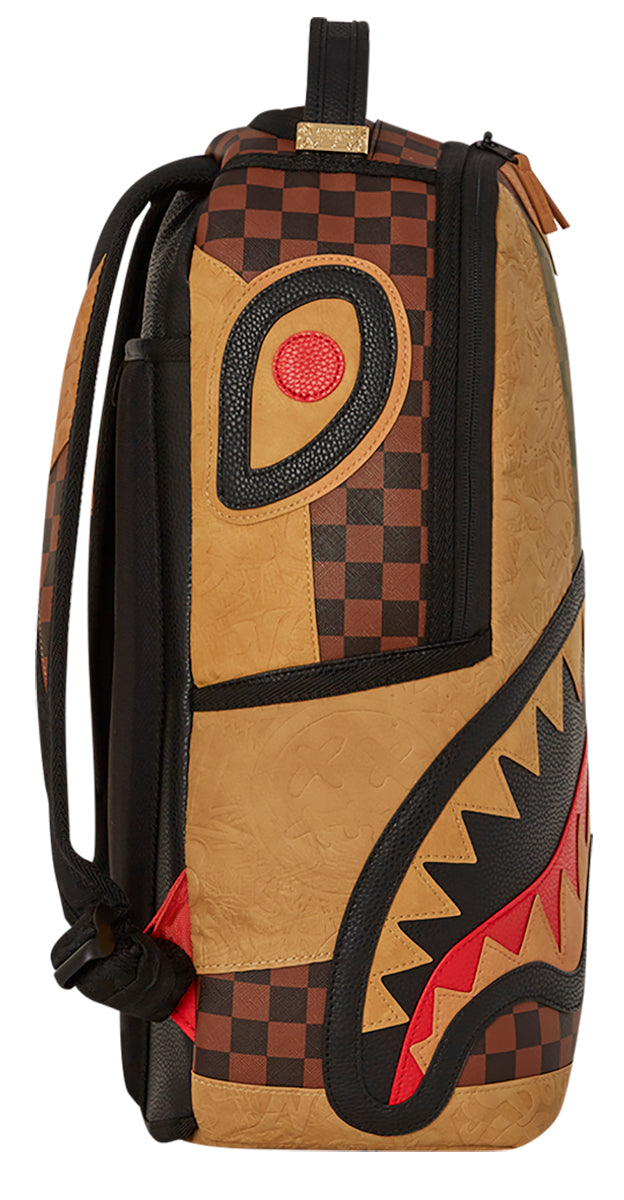 Sprayground Henny Raceway Gaff In Brown Check Backpack