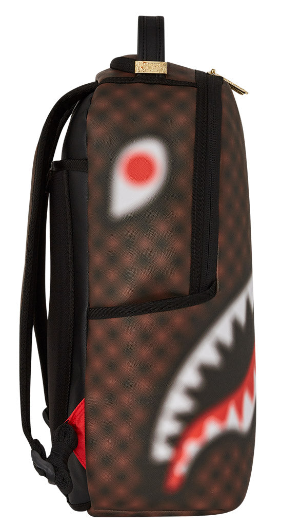 Sprayground Sharks In Paris Blur Effect In Brown | 18 Inch