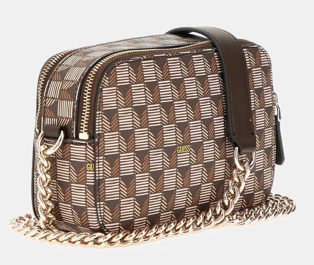 guess mini crossbody backpack Guess G Wave Geometric In Brown Multi For Women