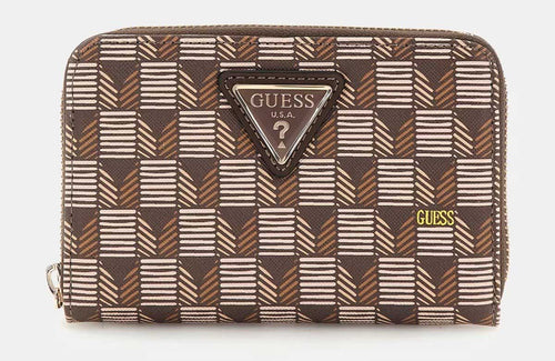 Guess G Wave SLG In Brown Multi Wallet For Women