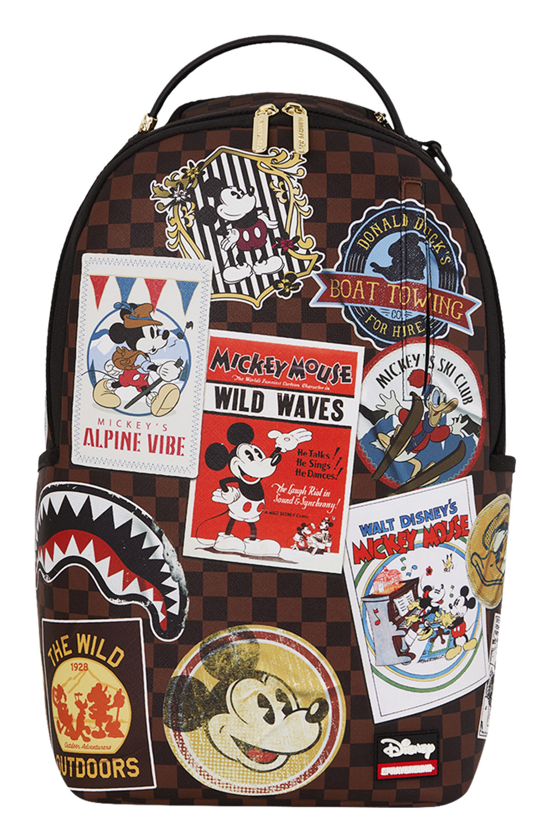 Sprayground Mickey Mouse Mogul Disney Collab Backpack In Brown Multi