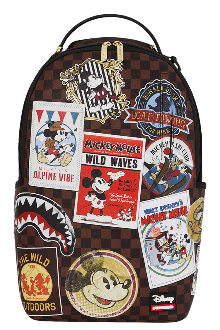 Sprayground Mickey Mouse Mogul Disney Collab Backpack In Brown Multi