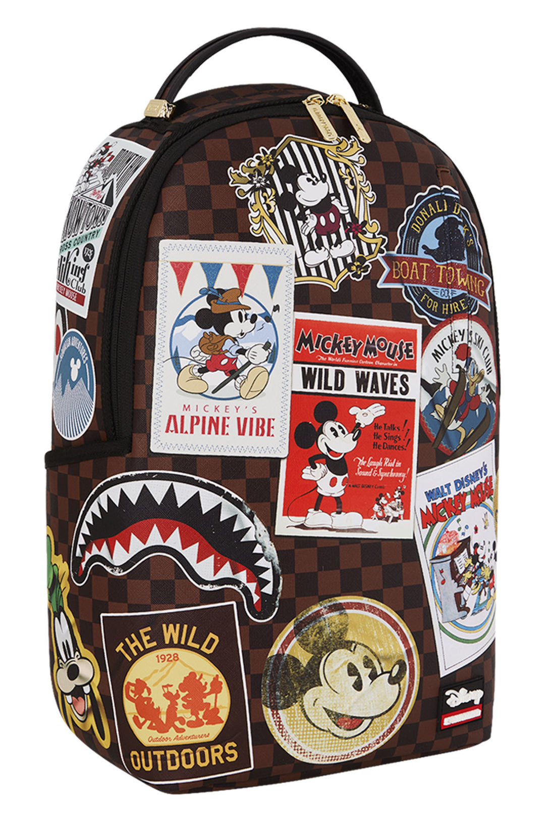 Sprayground Mickey Mouse Mogul Disney Collab Backpack In Brown Multi